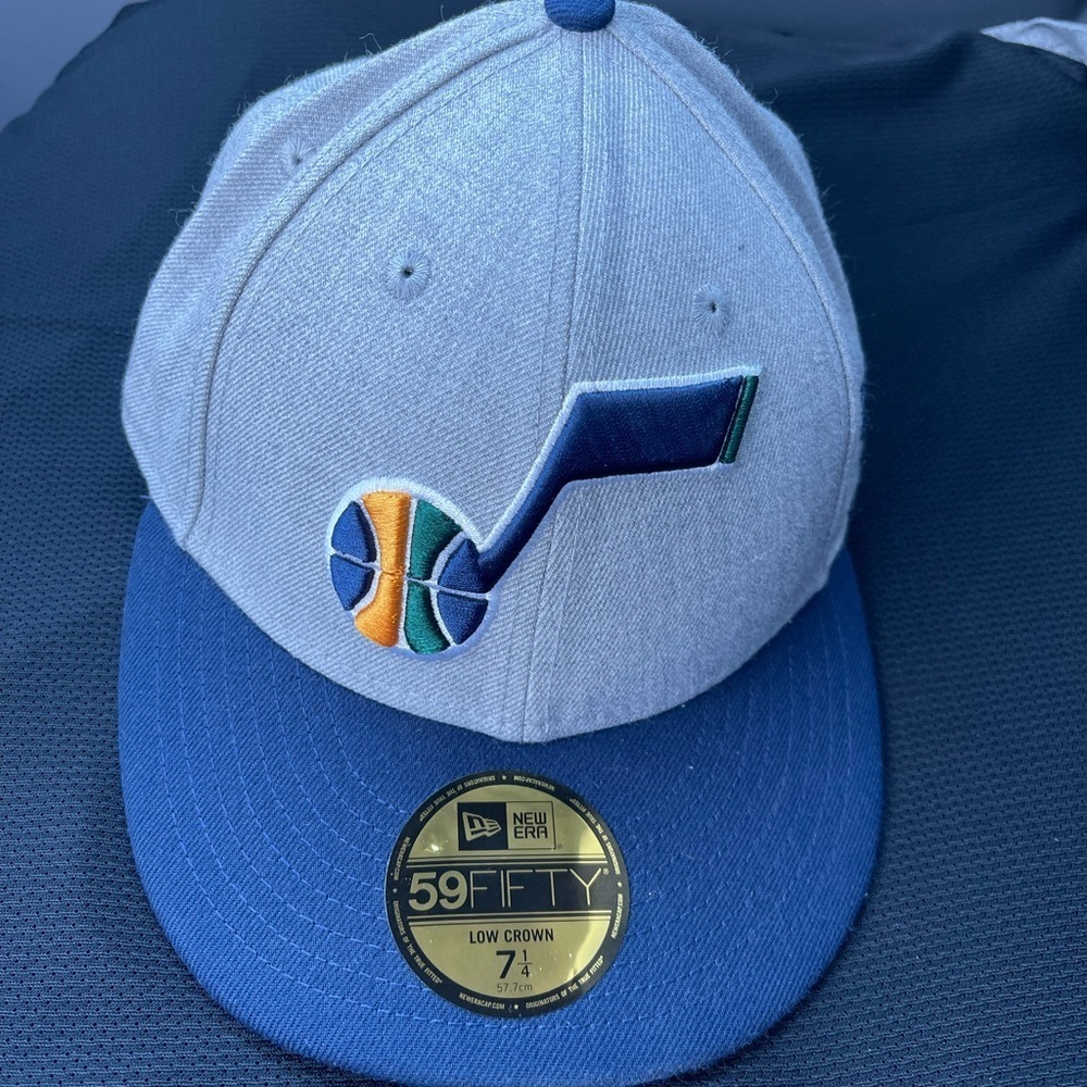 New Era Gray and Blue Cap 7 1/4